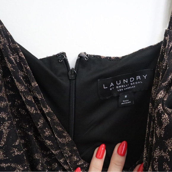 Laundry Leopard Runched Slip Midi Dress NWT - Picture 9 of 16